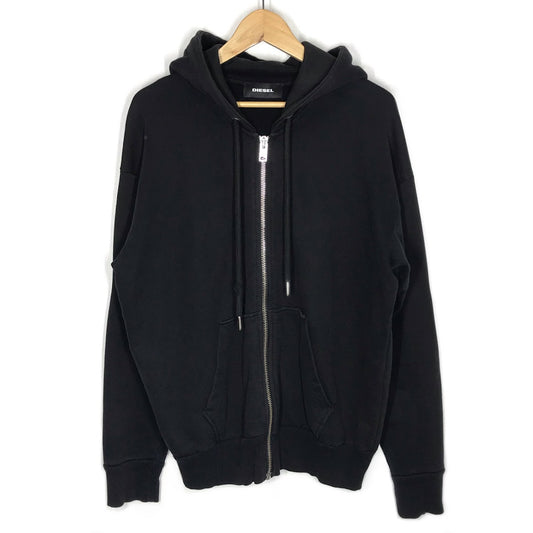 DIESEL | ディーゼル バックグラフィックプリント パーカー ブラック サイズ：S【倉吉店】