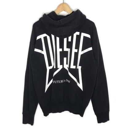 DIESEL | ディーゼル バックグラフィックプリント パーカー ブラック サイズ：S【倉吉店】