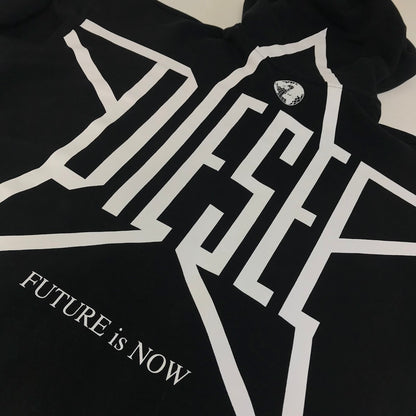 DIESEL | ディーゼル バックグラフィックプリント パーカー ブラック サイズ：S【倉吉店】