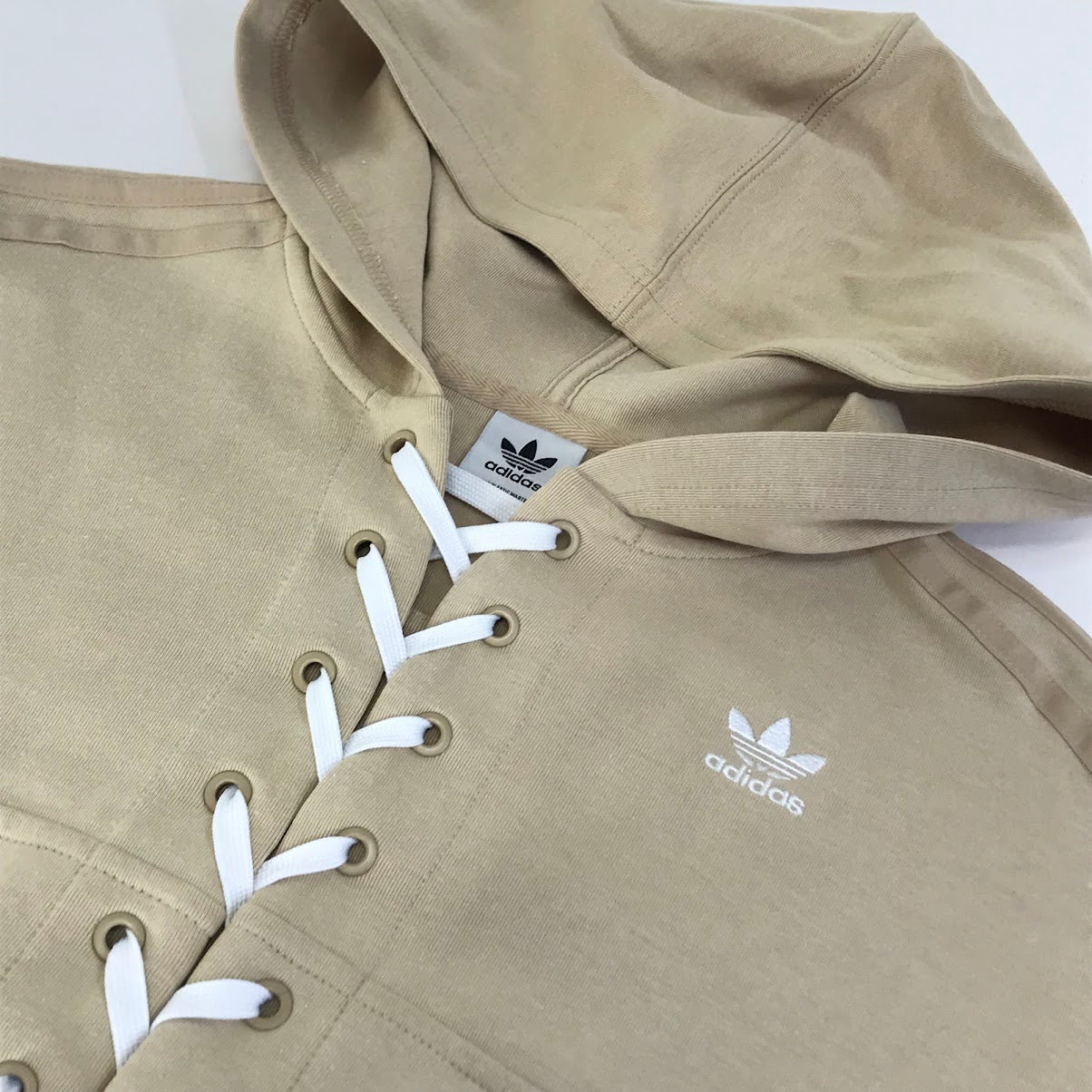 adidas Originals | アディダスオリジナルス レースアップパーカー プルオーバーパーカー パーカー HK5058 ベージュ サイズ：XS【倉吉店】