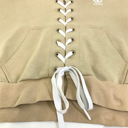 adidas Originals | アディダスオリジナルス レースアップパーカー プルオーバーパーカー パーカー HK5058 ベージュ サイズ：XS【倉吉店】