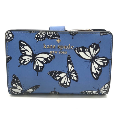 kate spade NEW YORK | ケイトスペードニューヨーク バタフライプリント 二つ折り財布 ブルー【倉吉店】