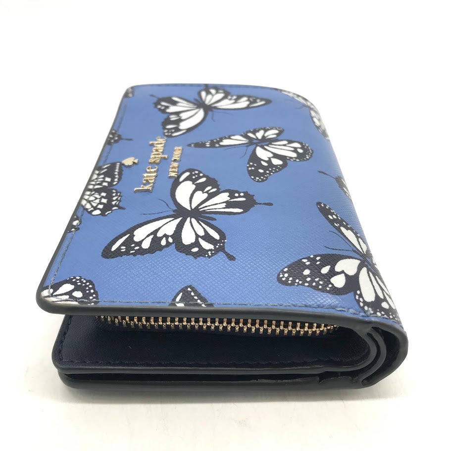 kate spade NEW YORK | ケイトスペードニューヨーク バタフライプリント 二つ折り財布 ブルー【倉吉店】