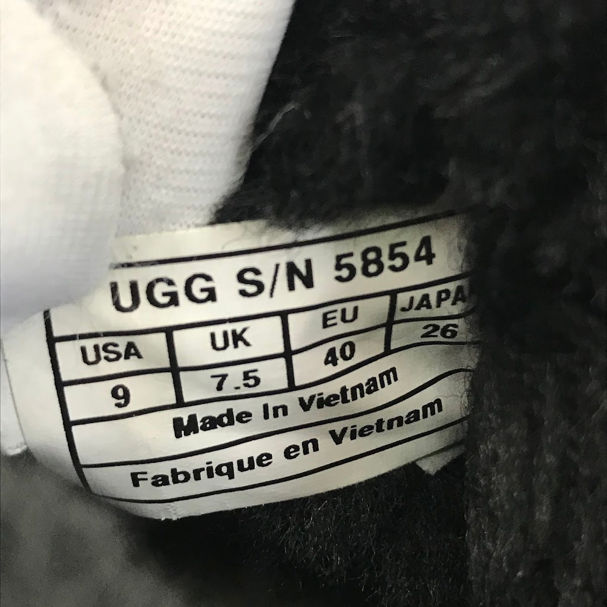 UGG | アグ CLASSIC MINI クラシックミニ ムートンブーツ ブーツ 5854 ブラック 26cm【倉吉店】