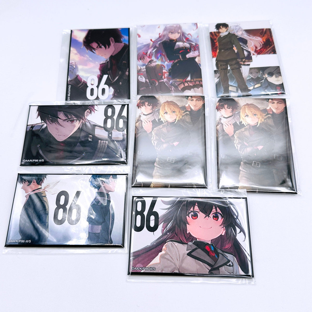 その他ホビー くじ引き堂 86-エイティシックス- オンラインくじ スクエア缶バッジ まとめ売り シンエイ・ノウゼン 4巻カバーイラストなど【倉吉店】【代金引換不可・日時指定不可】【ポスト投函】