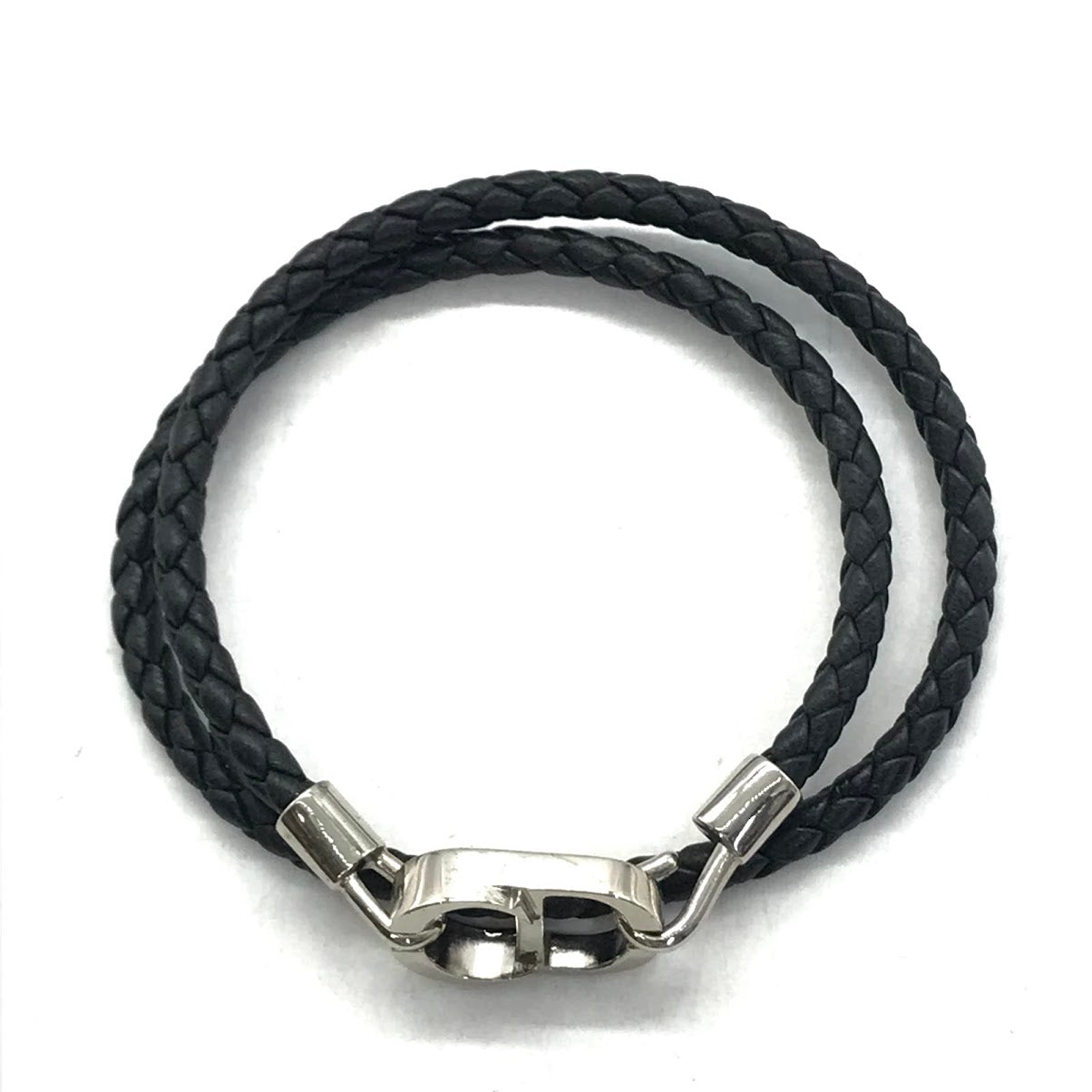 Dior | ディオール CD ICON DOUBLE CORD BRACELET ブレイドレザー ダブルブレスレット ブレスレット B1973HOMLE ブラック【倉吉店】