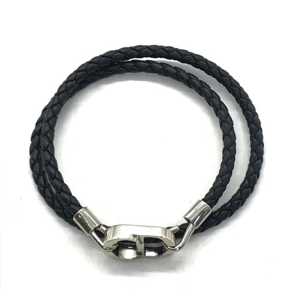 Dior | ディオール CD ICON DOUBLE CORD BRACELET ブレイドレザー ダブルブレスレット ブレスレット B1973HOMLE ブラック【倉吉店】