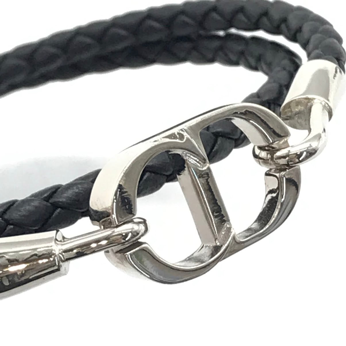 Dior | ディオール CD ICON DOUBLE CORD BRACELET ブレイドレザー ダブルブレスレット ブレスレット B1973HOMLE ブラック【倉吉店】