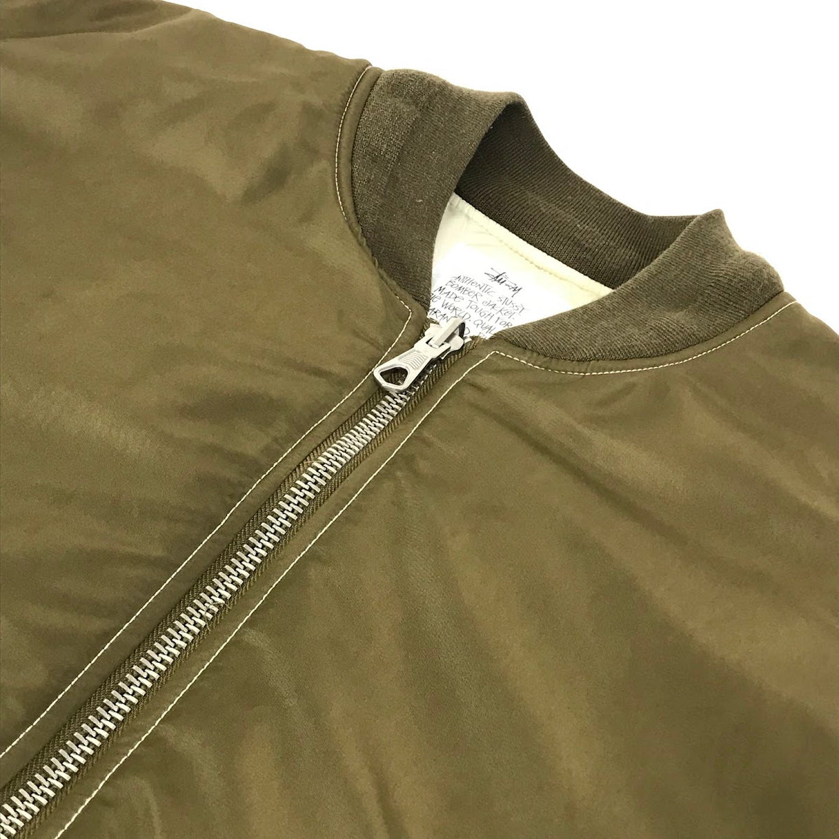 STUSSY | ステューシー BUILT REVERSIBLE BOMBER JACKET ボンバージャケット MA-1 ブルゾン 115743 カーキ サイズ：L【倉吉店】