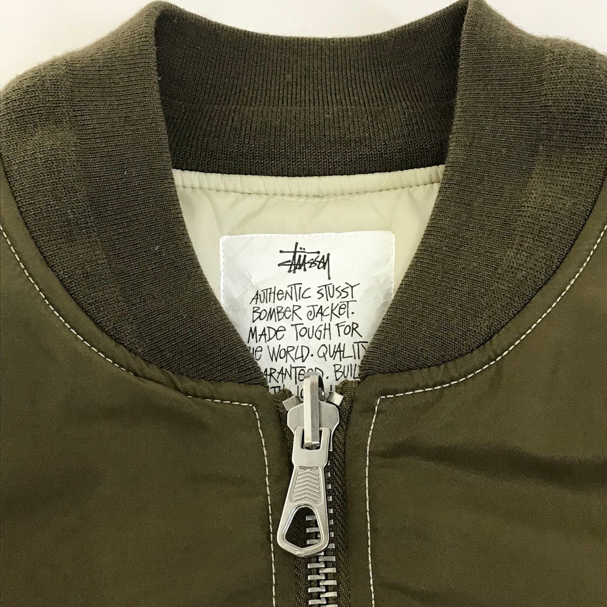 STUSSY | ステューシー BUILT REVERSIBLE BOMBER JACKET ボンバージャケット MA-1 ブルゾン 115743 カーキ サイズ：L【倉吉店】