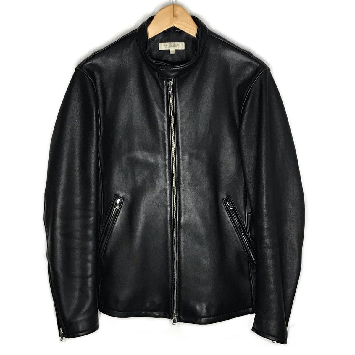 UNITED ARROWS | ユナイテッドアローズ BY シープ シングルライダース レザー 1225-199-5988 ブラック サイズ：L【倉吉店】