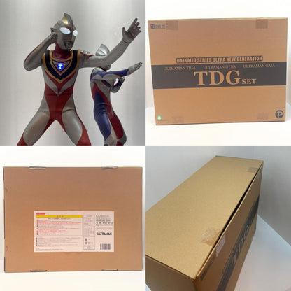 【尾張小牧店】エクスプラス 大怪獣シリーズ ULTRA NEW GENERATION TDG(ティガ・ダイナ・ガイア)セット 開封 【レトロ】【中古】