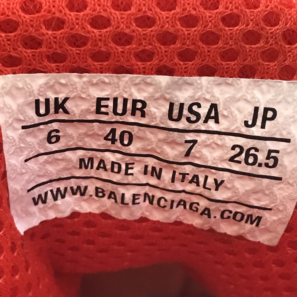 BALENCIAGA | バレンシアガ PHANTOM スニーカー 678869 W2E92 レッド 26.5cm【倉吉店】