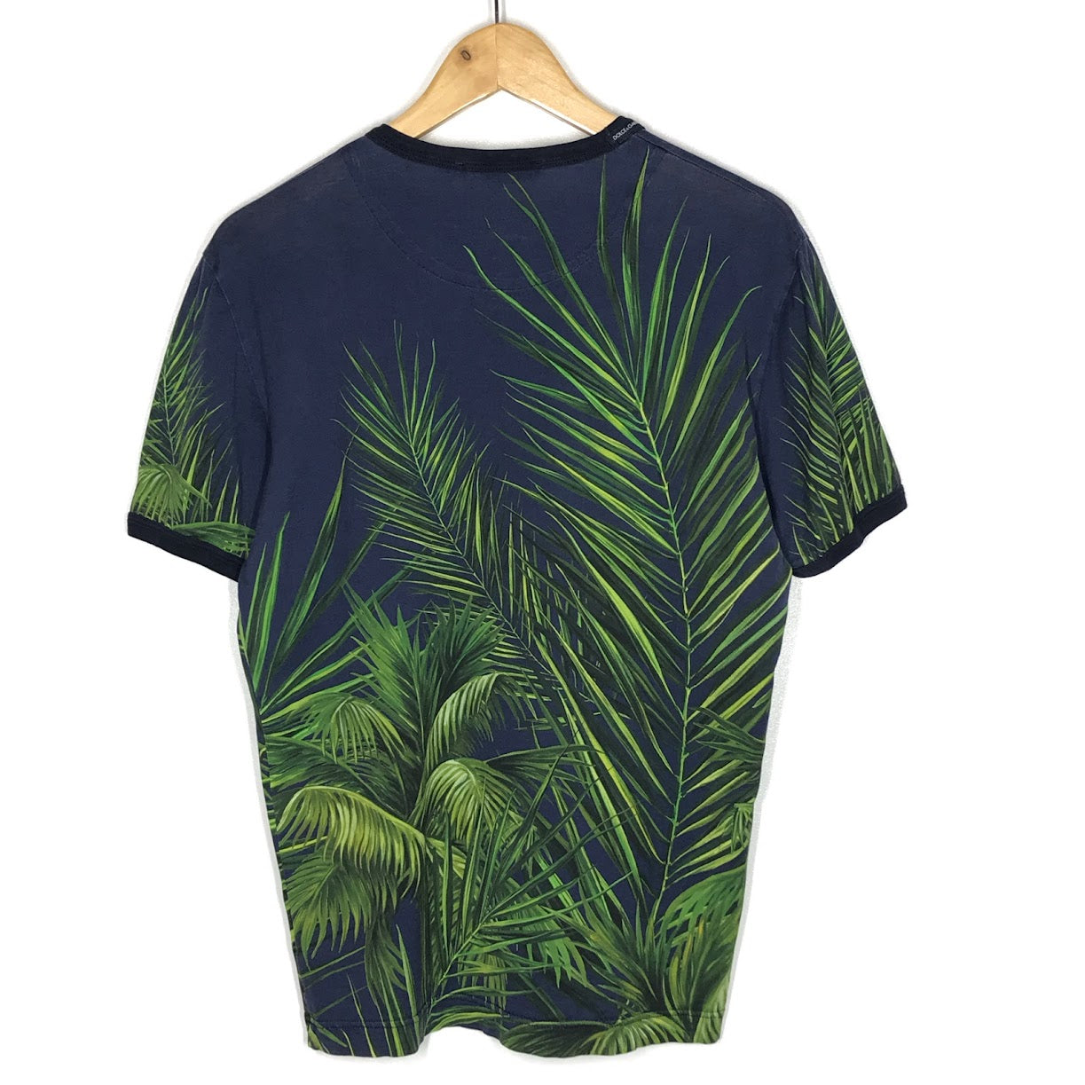 DOLCE & GABBANA | ドルチェアンドガッバーナ クルーネック ボタニカル柄 半袖Ｔシャツ G8HI7T/HP7JZ-A ネイビー サイズ：50【倉吉店】