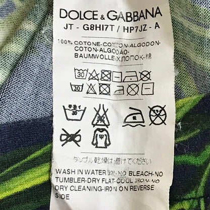DOLCE & GABBANA | ドルチェアンドガッバーナ クルーネック ボタニカル柄 半袖Ｔシャツ G8HI7T/HP7JZ-A ネイビー サイズ：50【倉吉店】