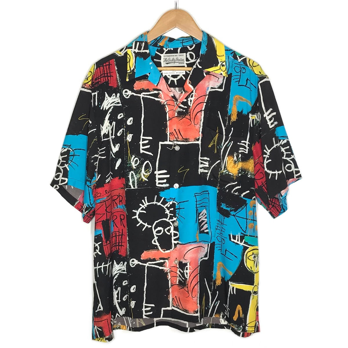 WACKOMARIA | ワコマリア 22SS JEAN-MICHEL BASQUIAT S/S HAWAIIAN SHIRT 総柄アロハシャツ 半袖シャツ BASQUIAT-WM-HI10 ブラック サイズ：L【倉吉店】