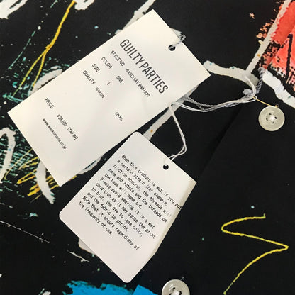 WACKOMARIA | ワコマリア 22SS JEAN-MICHEL BASQUIAT S/S HAWAIIAN SHIRT 総柄アロハシャツ 半袖シャツ BASQUIAT-WM-HI10 ブラック サイズ：L【倉吉店】