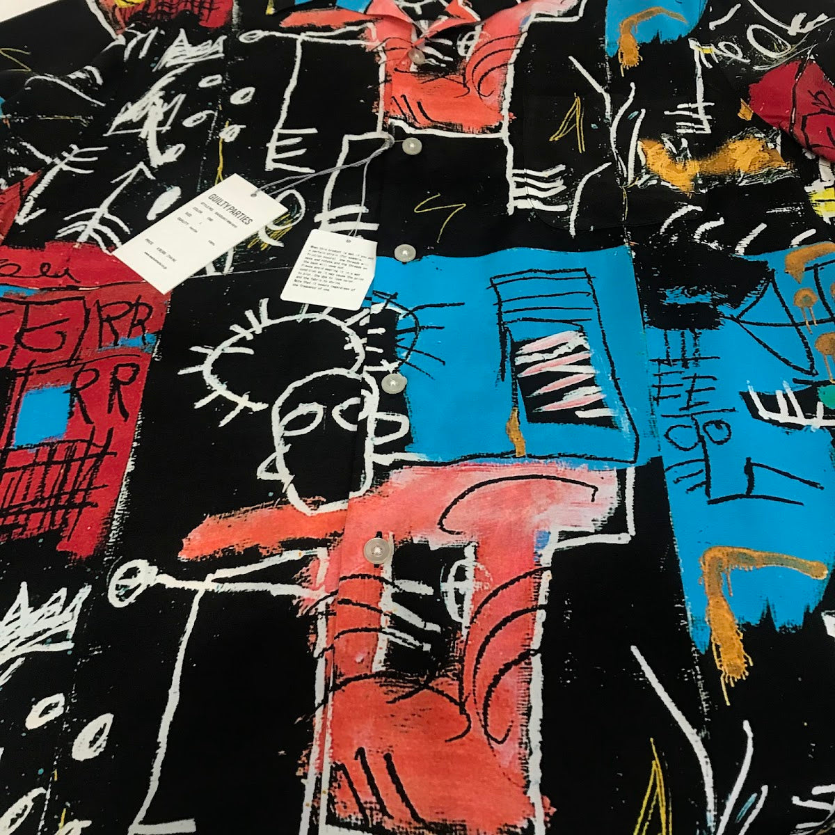 WACKOMARIA | ワコマリア 22SS JEAN-MICHEL BASQUIAT S/S HAWAIIAN SHIRT 総柄アロハシャツ 半袖シャツ BASQUIAT-WM-HI10 ブラック サイズ：L【倉吉店】