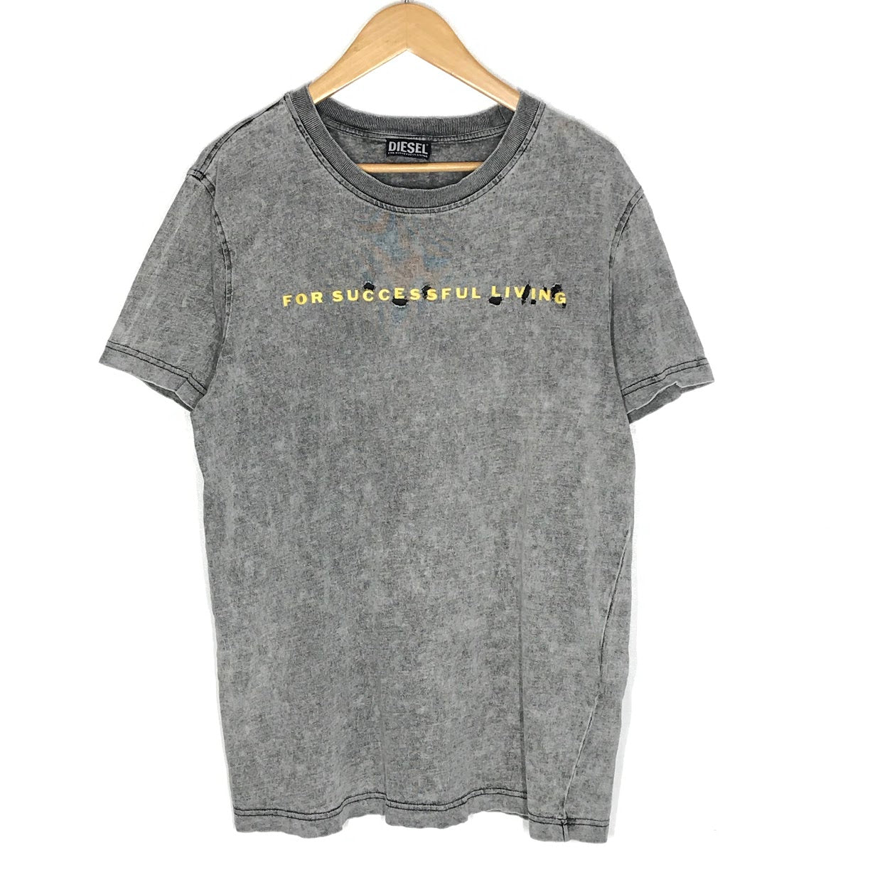 DIESEL | ディーゼル ダメージ加工半袖Tシャツ 半袖Ｔシャツ チャコールグレー サイズ：M【倉吉店】