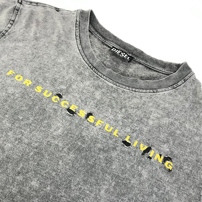 DIESEL | ディーゼル ダメージ加工半袖Tシャツ 半袖Ｔシャツ チャコールグレー サイズ：M【倉吉店】