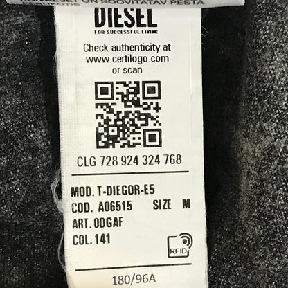DIESEL | ディーゼル ダメージ加工半袖Tシャツ 半袖Ｔシャツ チャコールグレー サイズ：M【倉吉店】
