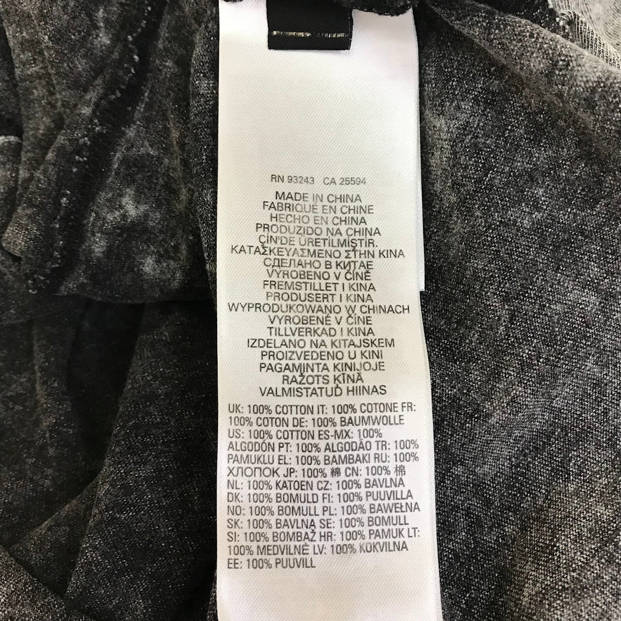 DIESEL | ディーゼル ダメージ加工半袖Tシャツ 半袖Ｔシャツ チャコールグレー サイズ：M【倉吉店】