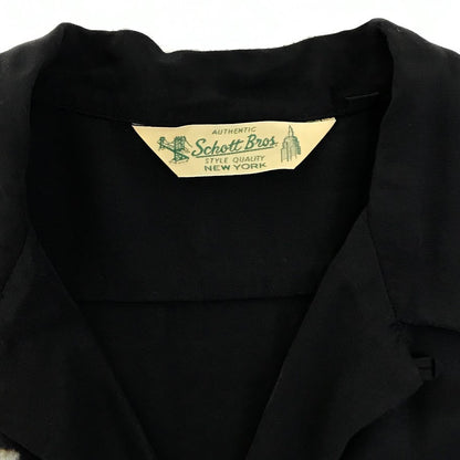 schott | ショット TIGER RAYON SHIRT タイガー 半袖シャツ 782-6123006 ブラック サイズ：L【倉吉店】