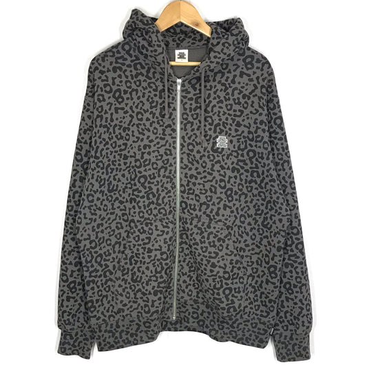 BlackEyePatch | ブラックアイパッチ SMALL OG LEOPARD ZIP HOODIE ジップパーカー パーカー レオパード柄 グレー サイズ：L【倉吉店】