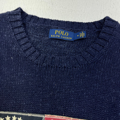 POLO RALPH LAUREN | ポロ・ラルフローレン 星条旗 ニット ネイビー サイズ：M【加古川店】