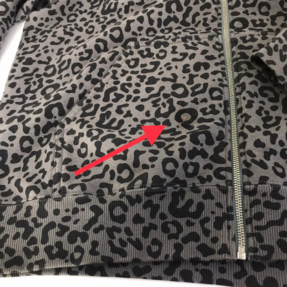 BlackEyePatch | ブラックアイパッチ SMALL OG LEOPARD ZIP HOODIE ジップパーカー パーカー レオパード柄 グレー サイズ：L【倉吉店】