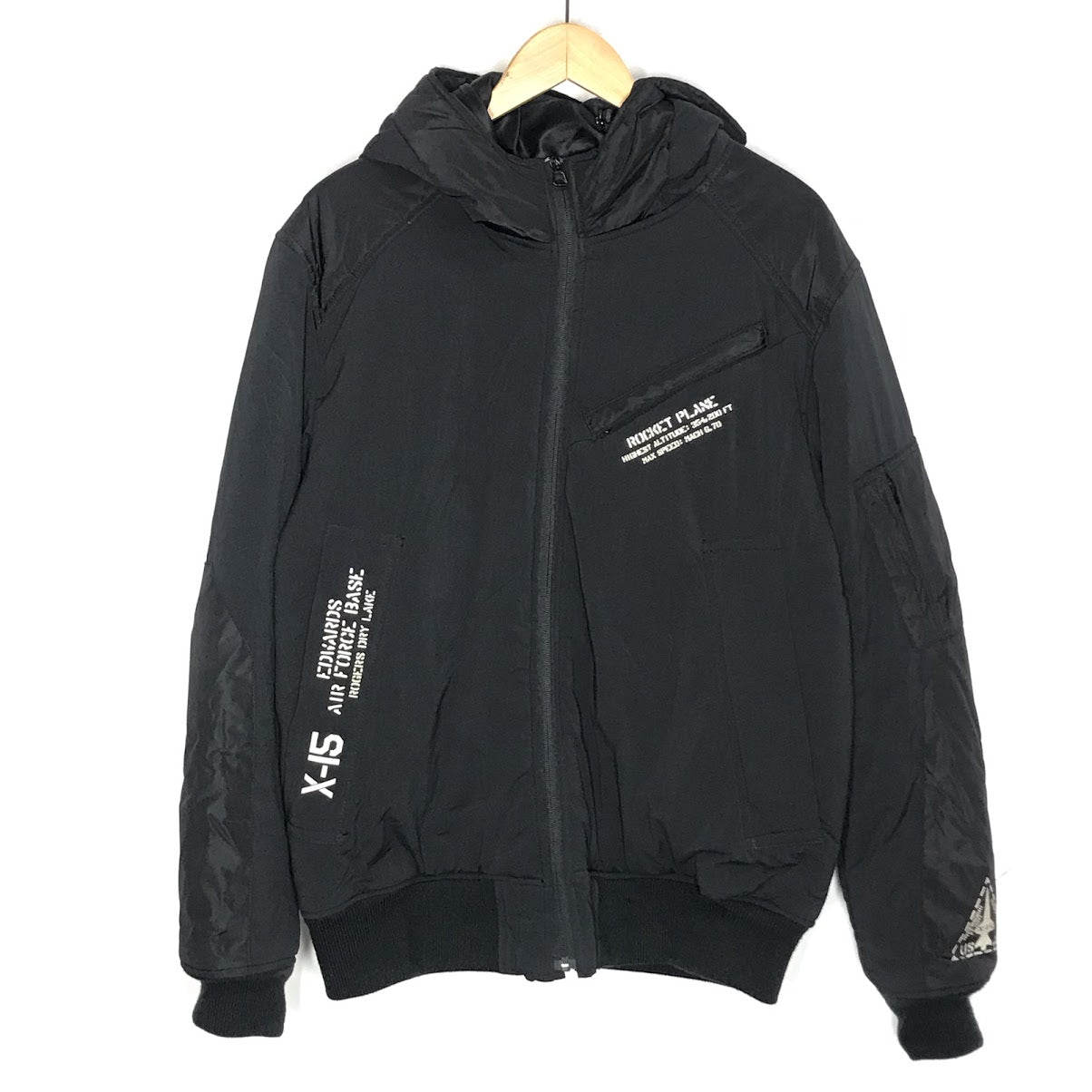 AVIREX | アヴィレックス MIX FABRIC BOMBER JACKET ボンバージャケット 中綿ジャケット 6182167 ブラック サイズ：L【倉吉店】