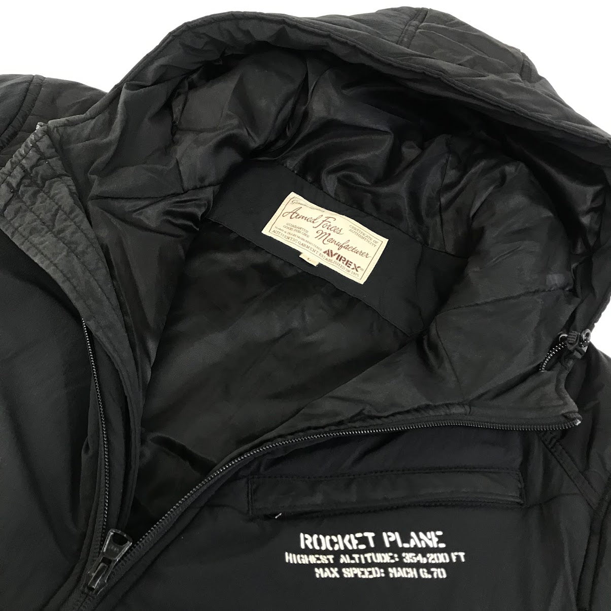 AVIREX | アヴィレックス MIX FABRIC BOMBER JACKET ボンバージャケット 中綿ジャケット 6182167 ブラック サイズ：L【倉吉店】
