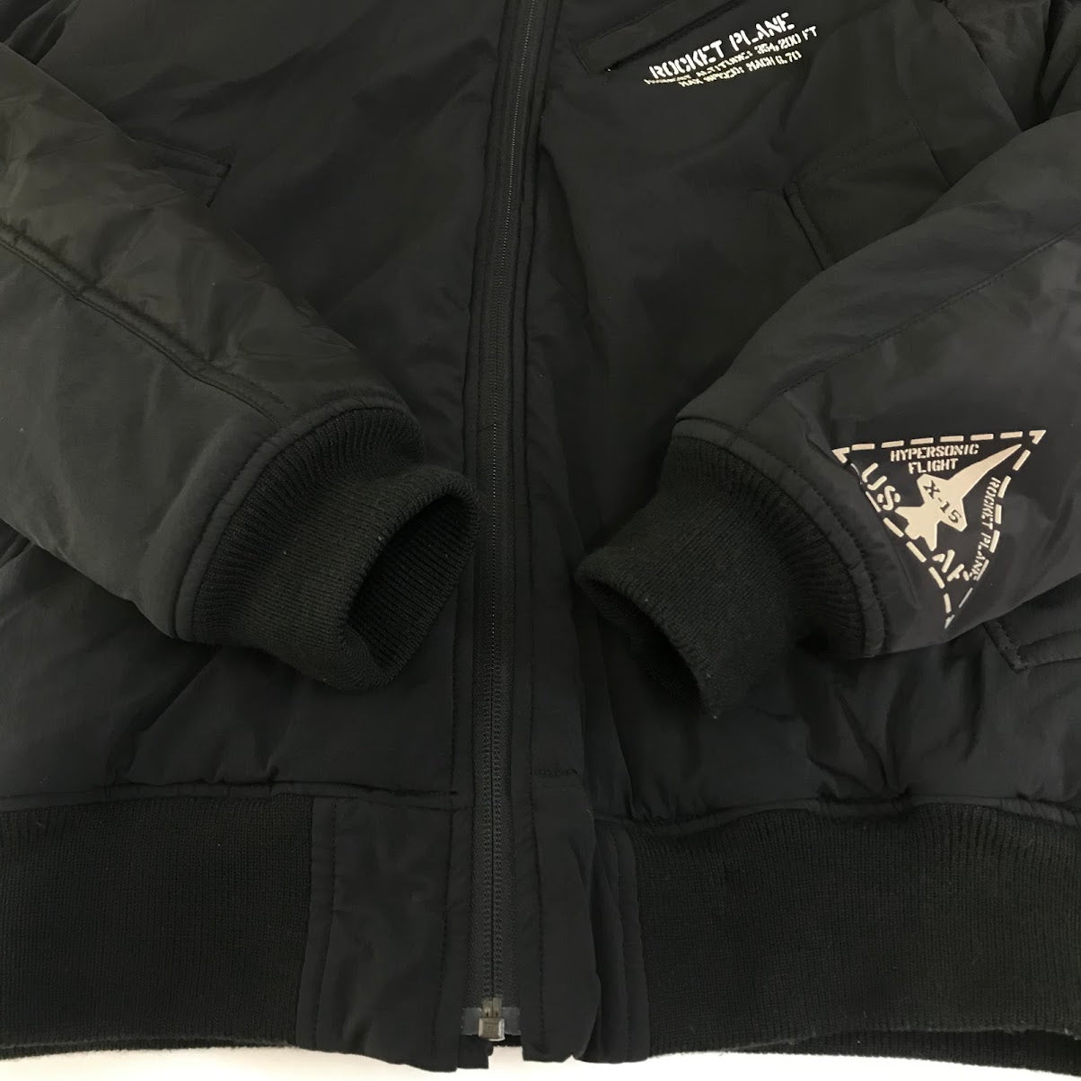 AVIREX | アヴィレックス MIX FABRIC BOMBER JACKET ボンバージャケット 中綿ジャケット 6182167 ブラック サイズ：L【倉吉店】