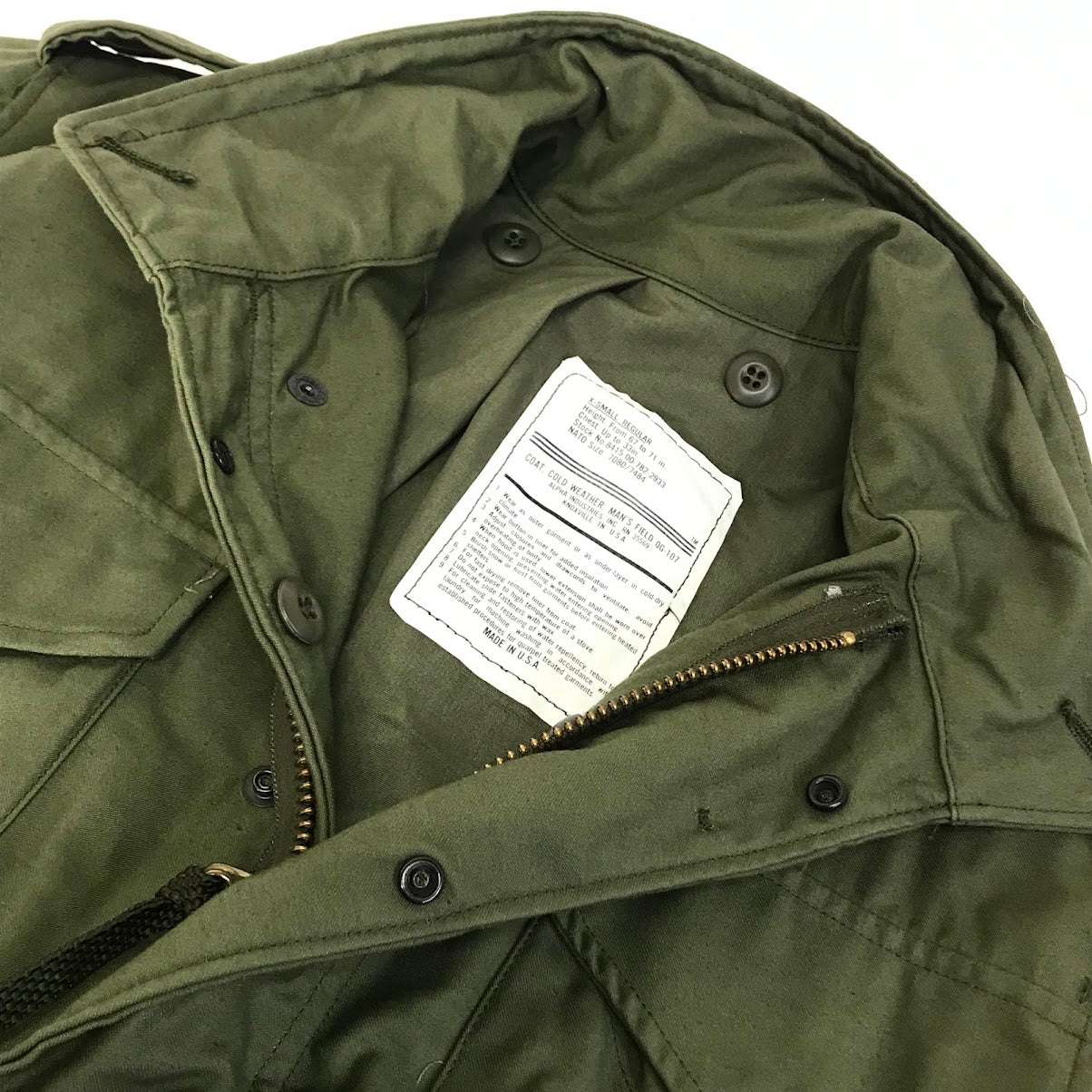 ALPHA | アルファ M-65 FIELD JACKET フィールドジャケット ミリタリージャケット 8415-00-782-2933 カーキグリーン サイズ：XS【倉吉店】