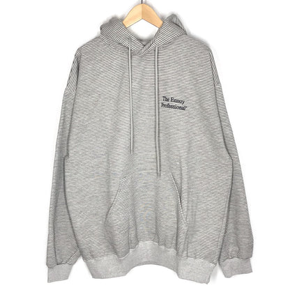 The Ennoy Professional｜エンノイ BORDER HOODIE SWEAT ボーダー フーディ プルオーバーパーカー パーカー グレー サイズ：XL【倉吉店】