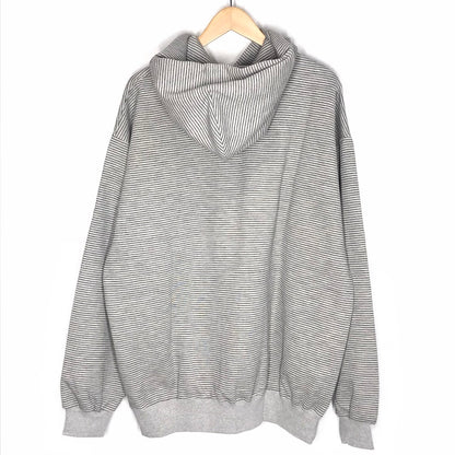 The Ennoy Professional｜エンノイ BORDER HOODIE SWEAT ボーダー フーディ プルオーバーパーカー パーカー グレー サイズ：XL【倉吉店】