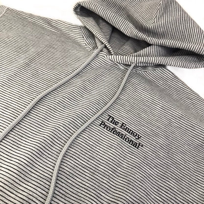 The Ennoy Professional｜エンノイ BORDER HOODIE SWEAT ボーダー フーディ プルオーバーパーカー パーカー グレー サイズ：XL【倉吉店】