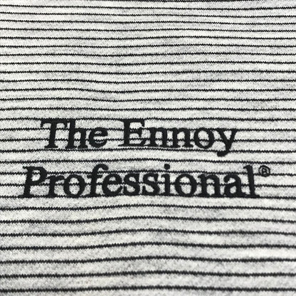 The Ennoy Professional｜エンノイ BORDER HOODIE SWEAT ボーダー フーディ プルオーバーパーカー パーカー グレー サイズ：XL【倉吉店】