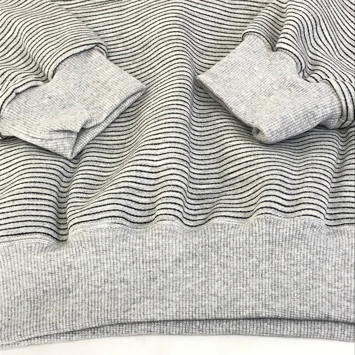The Ennoy Professional｜エンノイ BORDER HOODIE SWEAT ボーダー フーディ プルオーバーパーカー パーカー グレー サイズ：XL【倉吉店】