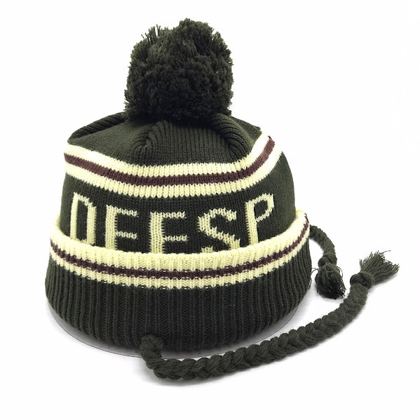 Diaspora skateboards | ディアスポラスケートボーズ DEESP POMPOM BEANIE ニットキャップ 23AW-DSP-HW06 カーキグリーン【倉吉店】