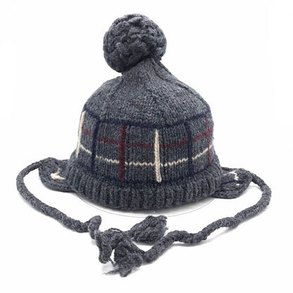 Diaspora skateboards | ディアスポラスケートボーズ Ear Flap Pom Pom Beanie ニットキャップ グレー【倉吉店】