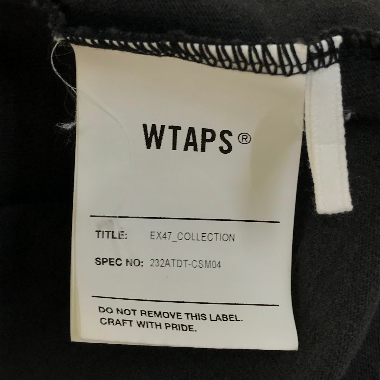 W)TAPS | ダブルタップス 23AW AII 02 / SS / COTTON. PROTECT 半袖Ｔシャツ 232ATDT-CSM04 ブラック サイズ：3【倉吉店】