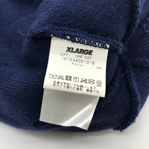 X-LARGE | エクストララージ EAR FLAP BEANIE ニットキャップ 101234051018 ネイビー【倉吉店】