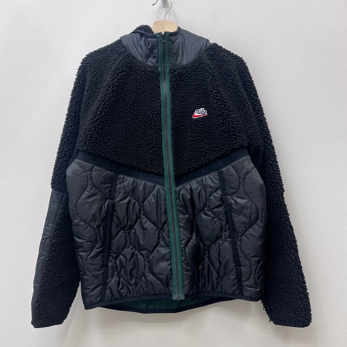 NIKE | ナイキ Heritage Boa Fleece Quilting ナイロンジャケット CU4447-010 ブラック サイズ：XL【加古川店】