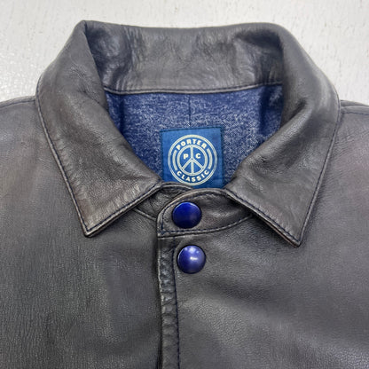 PORTER CLASSIC | ポータークラシック leather car coat 鹿革 レザー ブラック サイズ：1【加古川店】