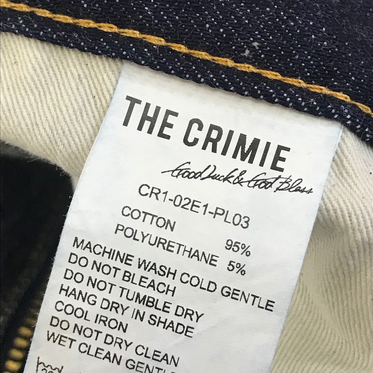 CRIMIE | クライミー デニムパンツ CR1-02E1-PL03 インディゴ サイズ：M【倉吉店】