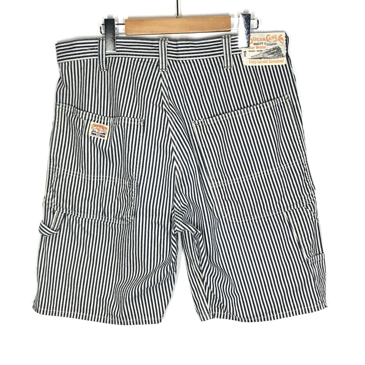 SUGAR CANE | シュガーケーン 11oz. HICKORY STRIPE WORK SHORTS ヒッコリーストライプ ハーフパンツ ショートパンツ SC52566 サイズ：36【倉吉店】