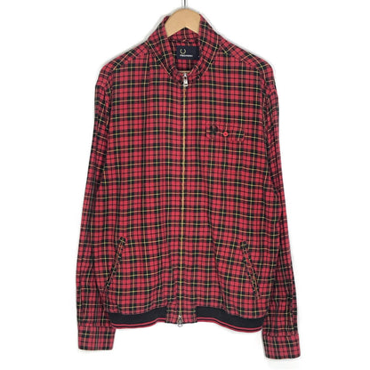 FRED PERRY | フレッドペリー ジップパーカー チェック柄 スイングトップ レッド サイズ：L【倉吉店】