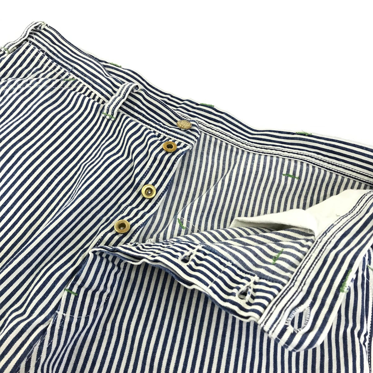 SUGAR CANE | シュガーケーン 11oz. HICKORY STRIPE WORK SHORTS ヒッコリーストライプ ハーフパンツ ショートパンツ SC52566 サイズ：36【倉吉店】