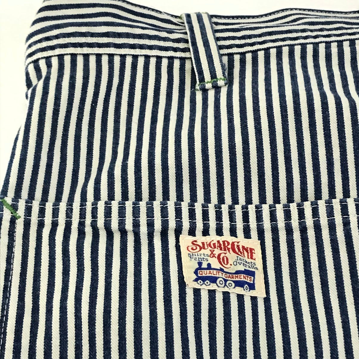 SUGAR CANE | シュガーケーン 11oz. HICKORY STRIPE WORK SHORTS ヒッコリーストライプ ハーフパンツ ショートパンツ SC52566 サイズ：36【倉吉店】